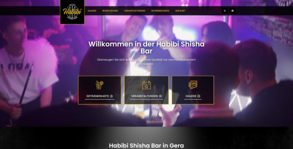 Habibi Shisha Bar Webseiten Erstellung